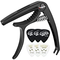 Anpro Cejilla Guitarra-Capo Guitarra-Cejilla Guitarra Acustica-Clasica-Electrica-Española-Ukelele-Folk-Cejilla Negra con…